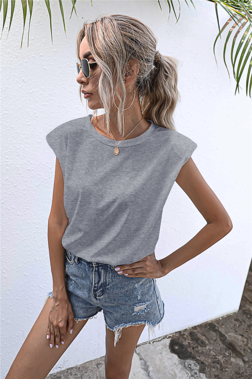 Round Neck Cap Sleeve Tee  - Doll Fits