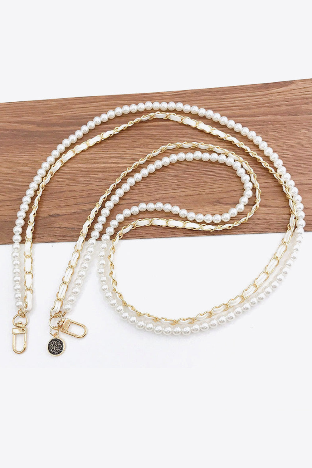 Pearl PU Crossbody Chain  - Doll Fits