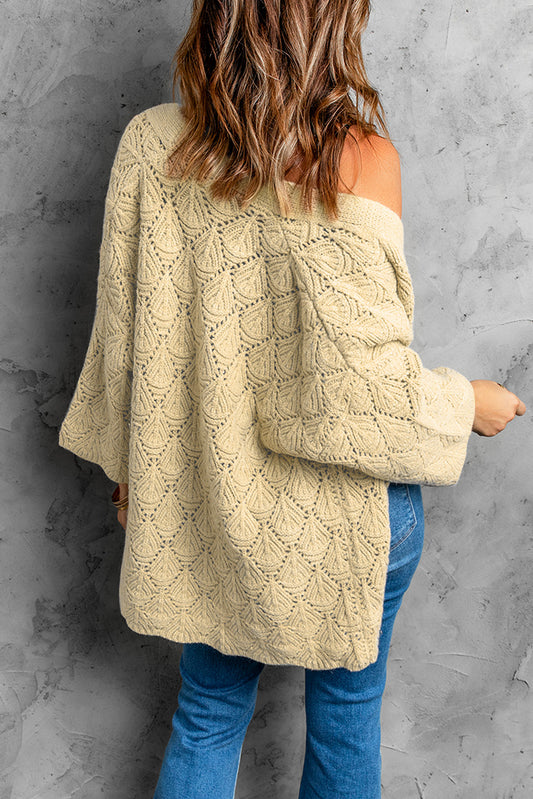 Scalloped Hem Open Front Cardigan  Coats & Jackets- Doll Fits