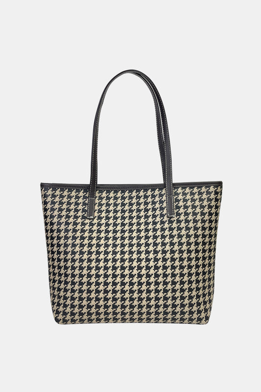 Printed PU Leather Tote Bag  Handbags- Doll Fits
