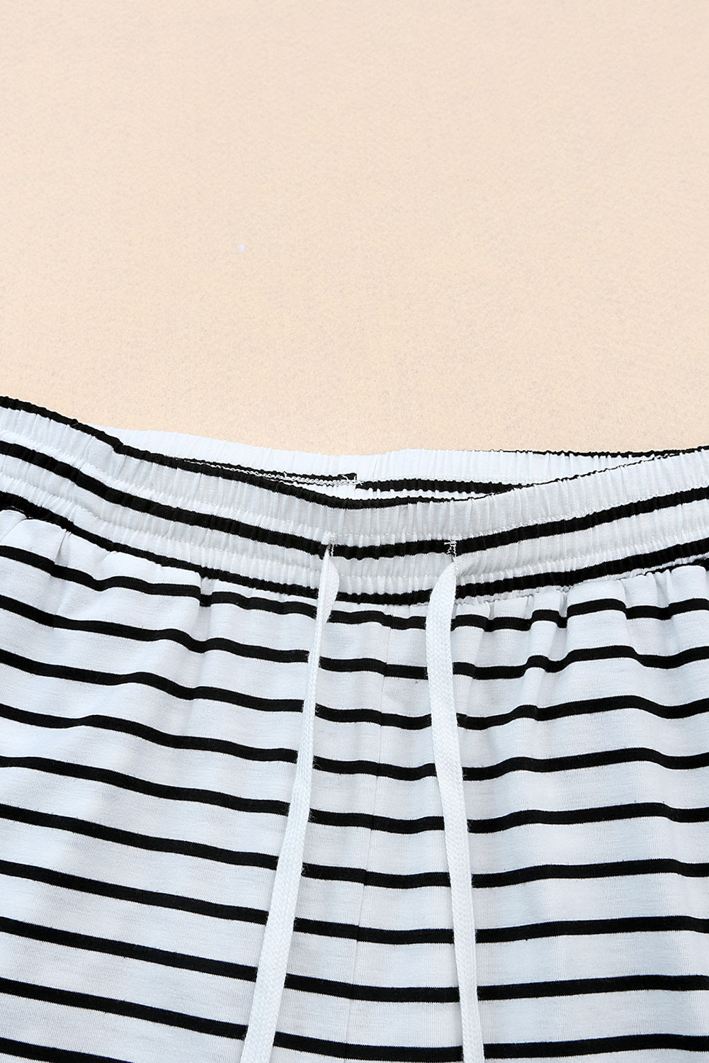 Striped Drawstring Waist Wide Leg Pants  Pants- Doll Fits