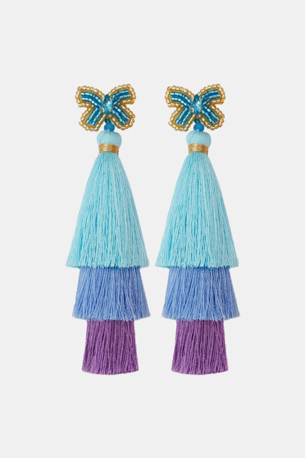 Triple-Layer Tassel Dangle Earrings  Earrings- Doll Fits