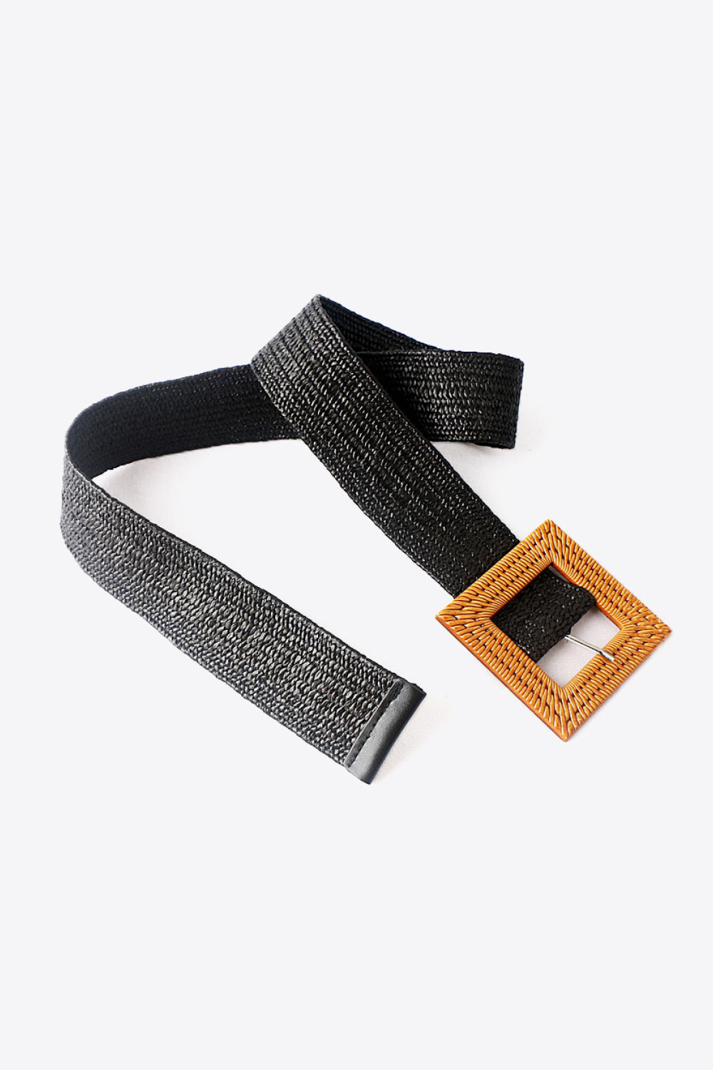 Square Buckle Elastic Braid Belt  Belts- Doll Fits