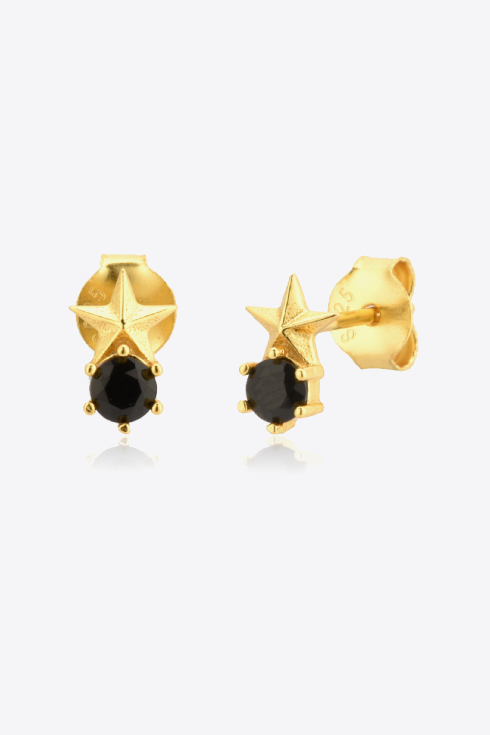 Zircon Star Stud Earrings  Earrings- Doll Fits
