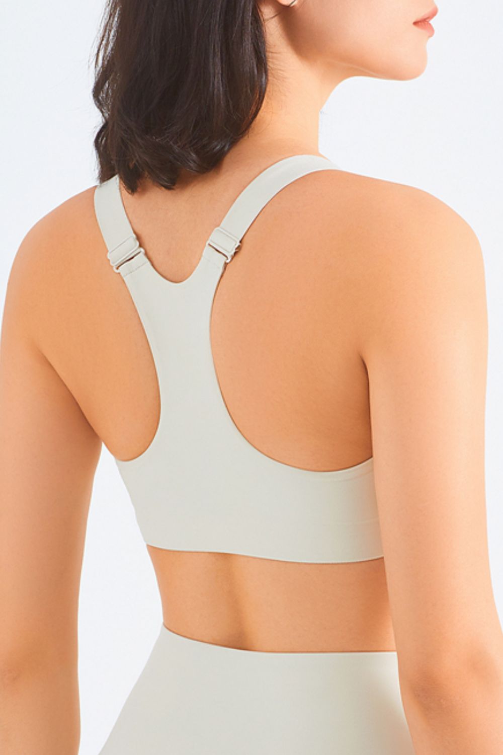 Zip-Up Racerback Sports Bra  Activewear- Doll Fits