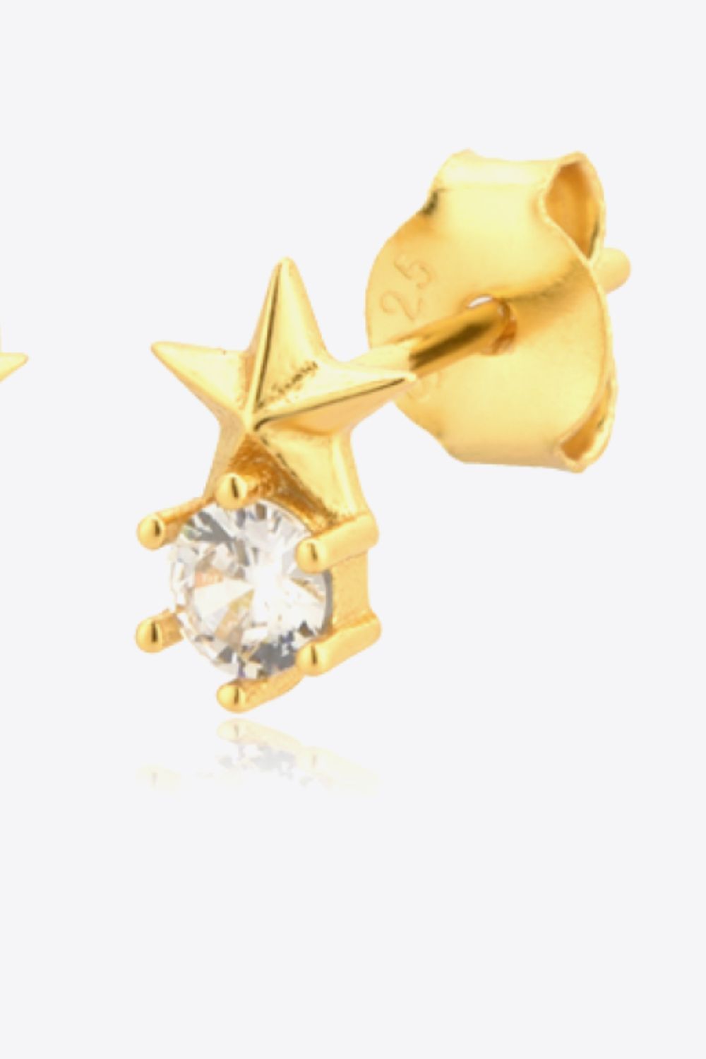 Zircon Star Stud Earrings  Earrings- Doll Fits