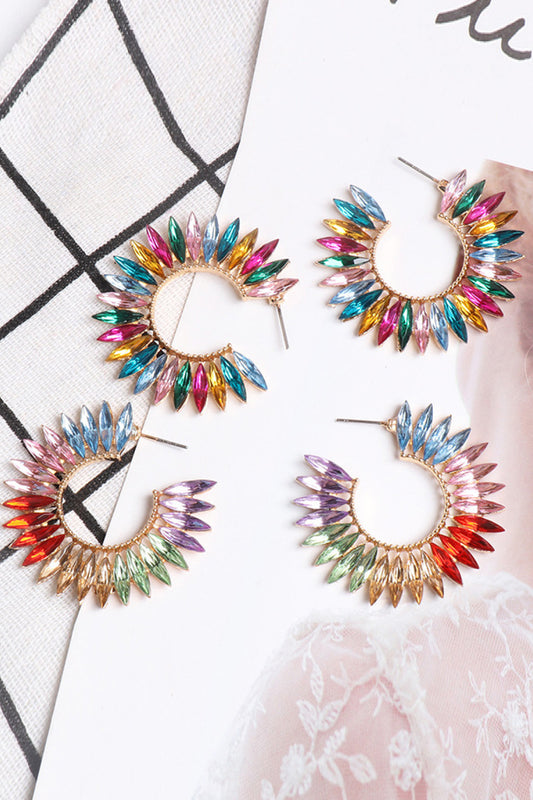Zinc Alloy Acrylic C-Hoop Earrings  Earrings- Doll Fits