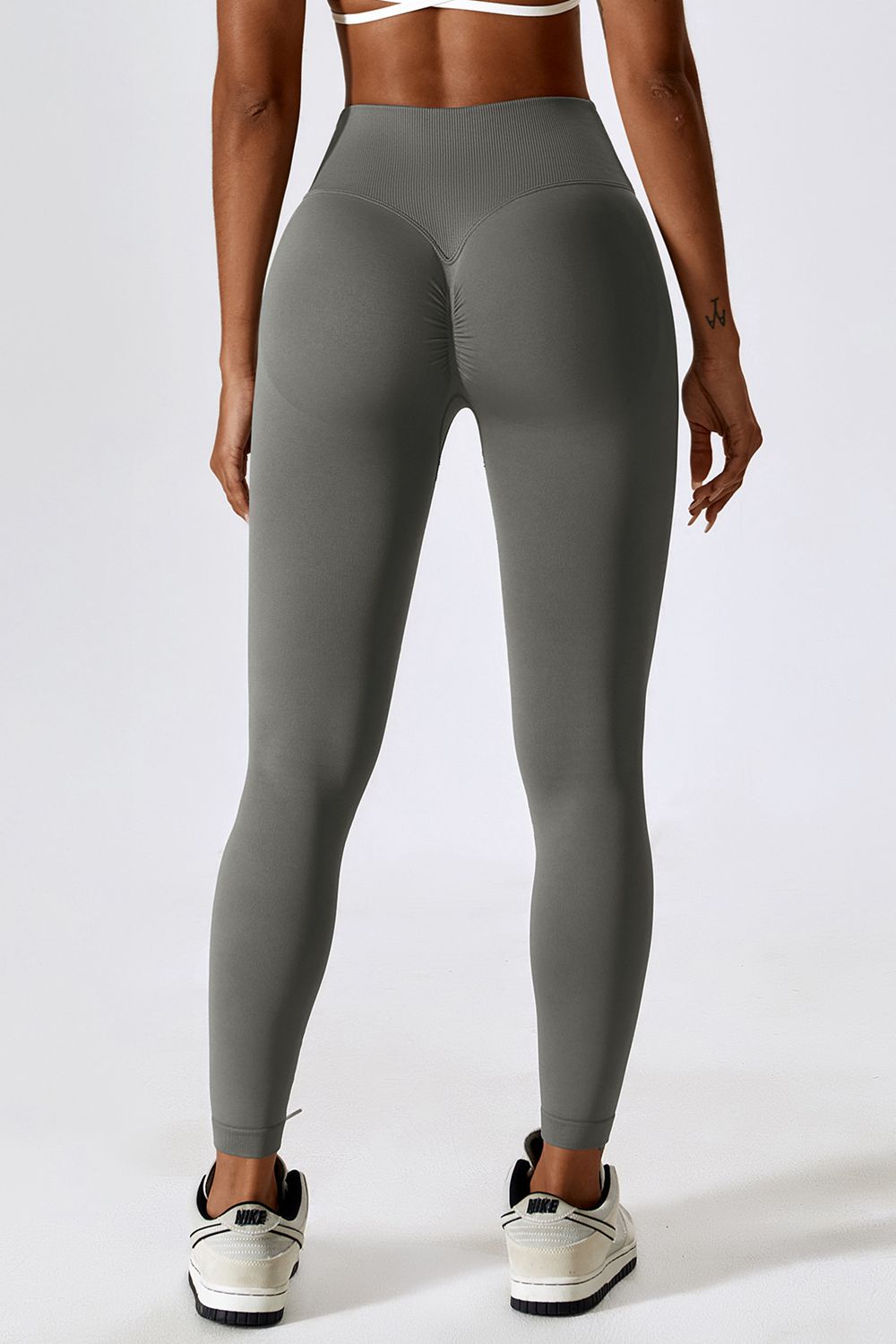 Slim Fit Wide Waistband Sports Leggings  - Doll Fits