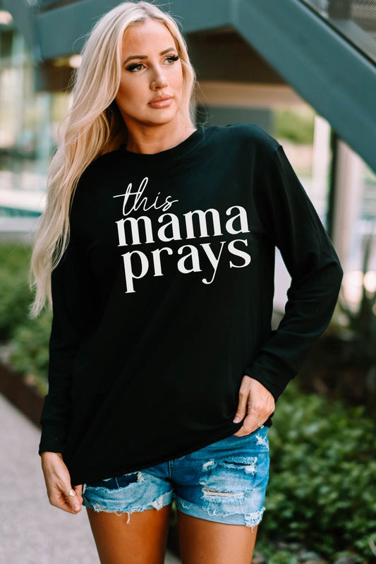 THIS MAMA PRAYS Graphic Sweatshirt  Shirts & Tops- Doll Fits