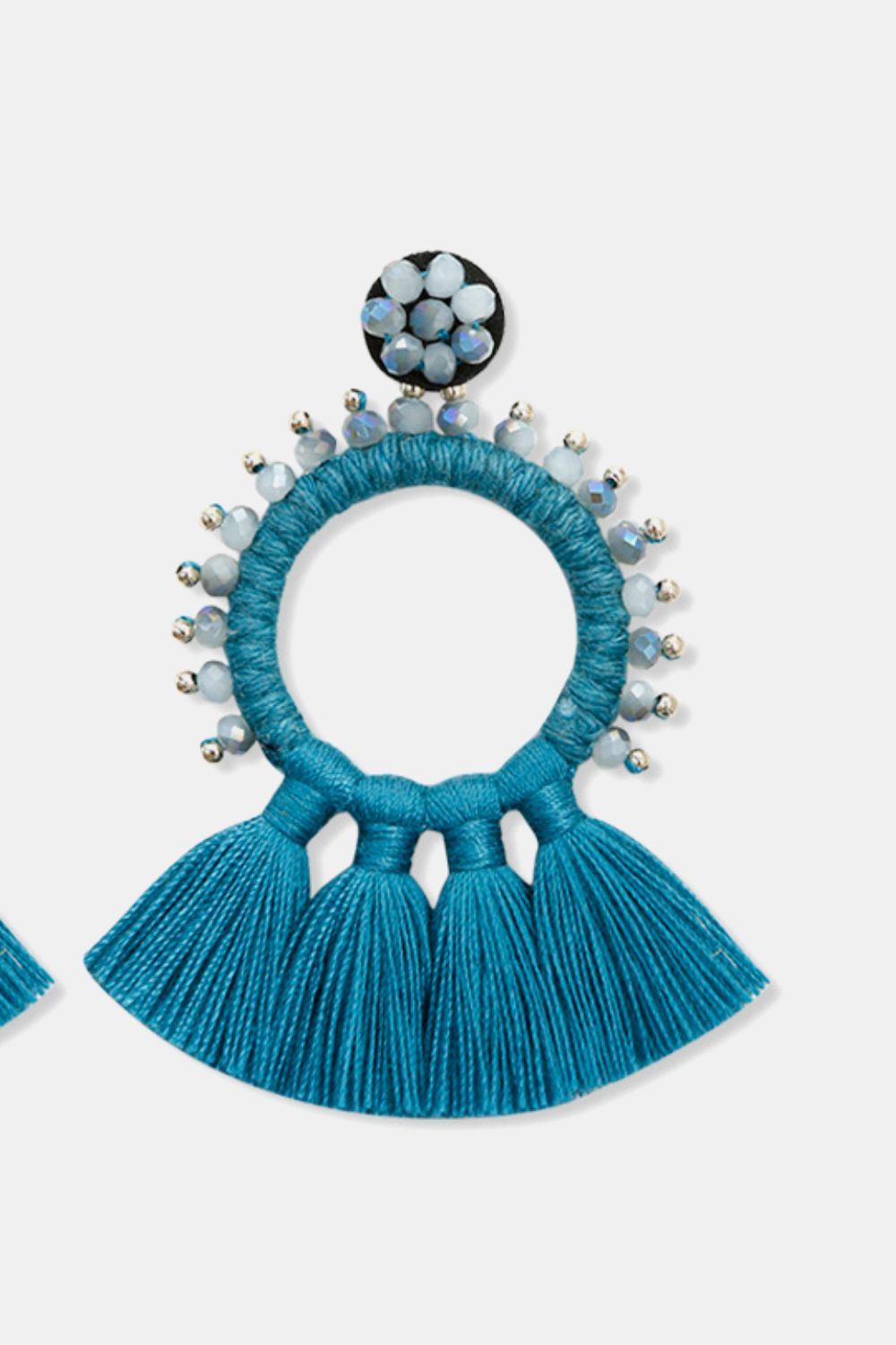 Bead Detail Tassel Dangle Earrings  Earrings- Doll Fits