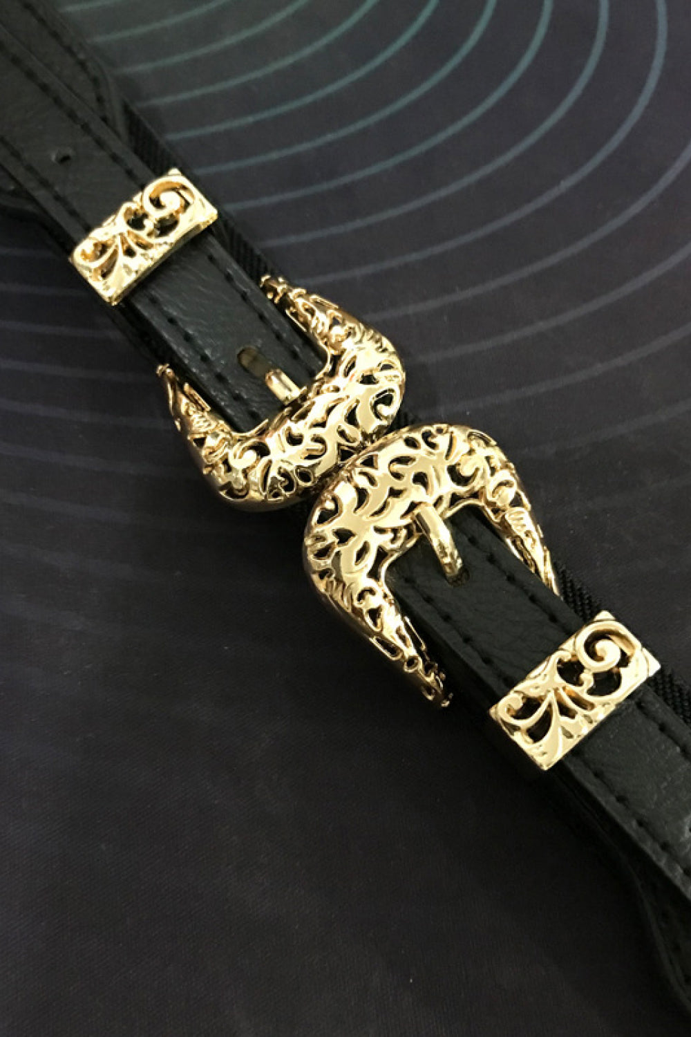 Double Buckle PU Leather Belt  Belts- Doll Fits