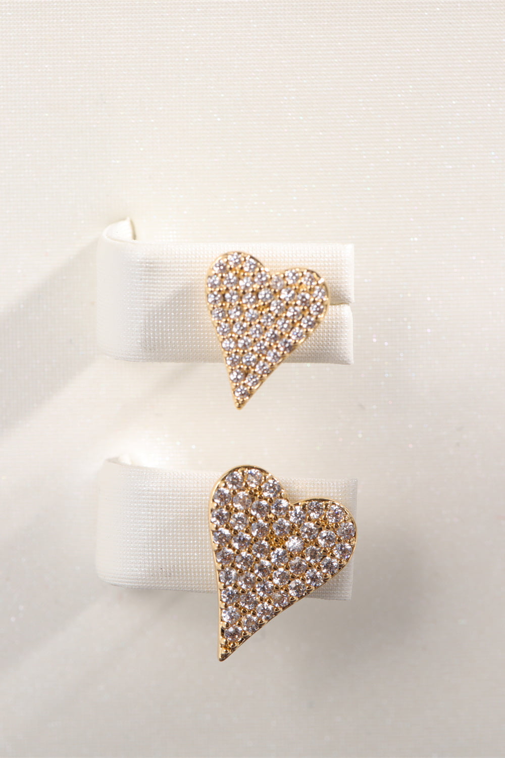 Zircon Decor Heart C-Hoop Drop Earrings  Earrings- Doll Fits