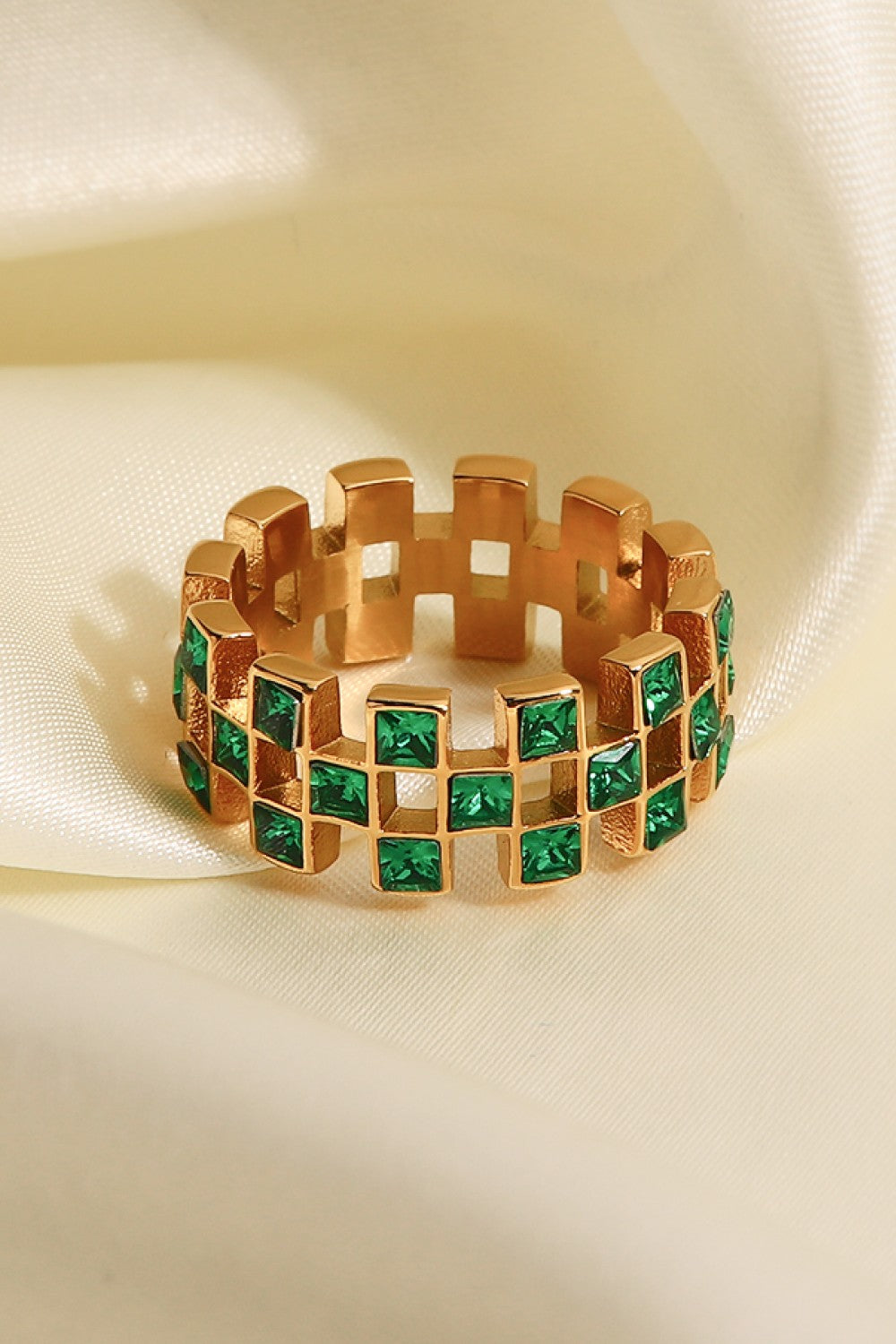 Contrast Stainless Steel 18K Gold-Plated Ring  Rings- Doll Fits