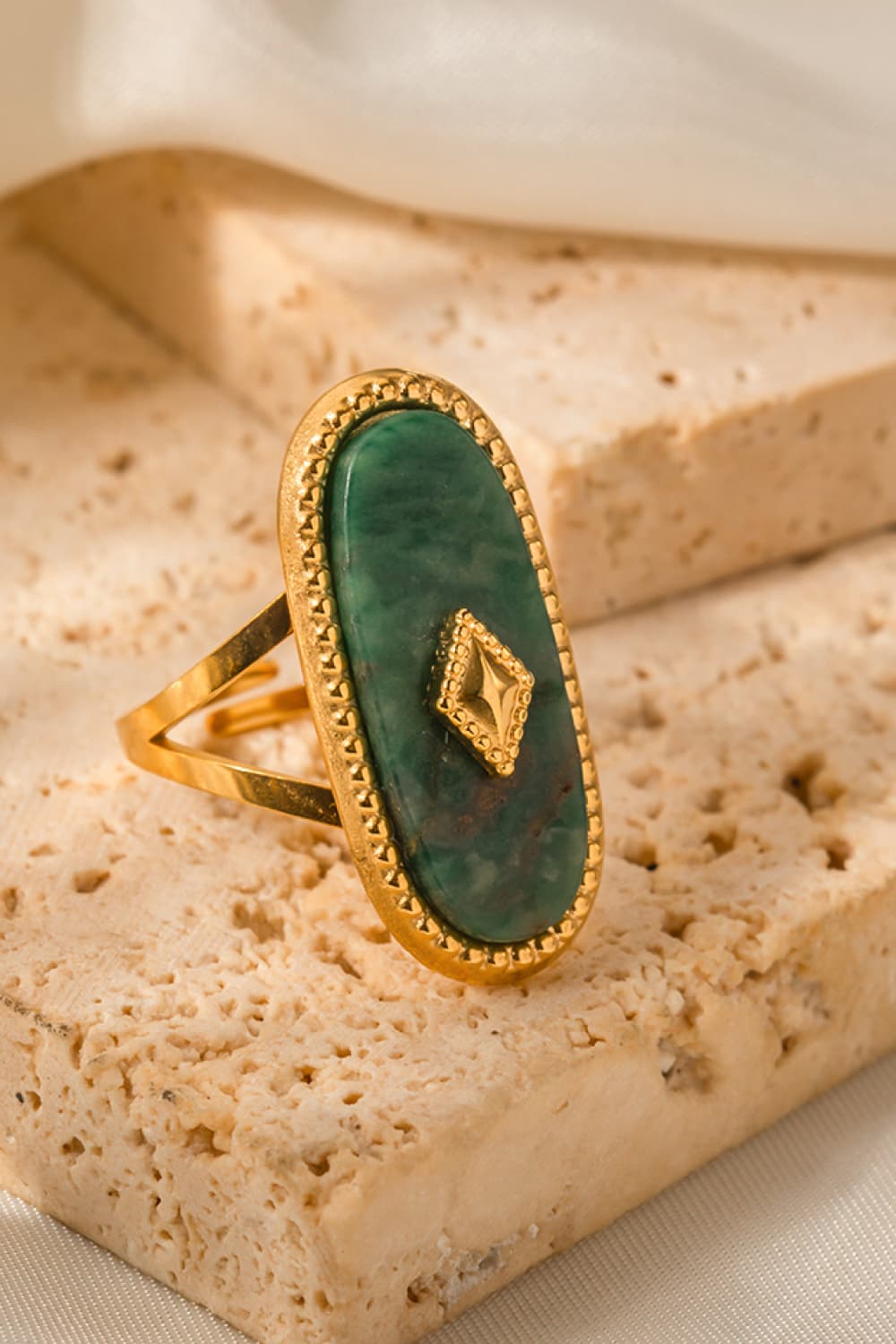 Natural Stone Copper Ring  Rings- Doll Fits