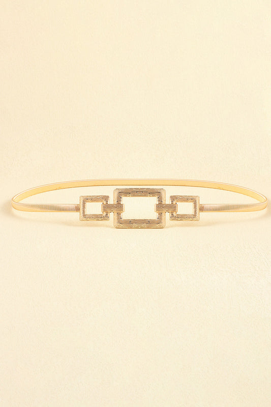 Square Shape Zinc Alloy Buckle Iron Belt  - Doll Fits