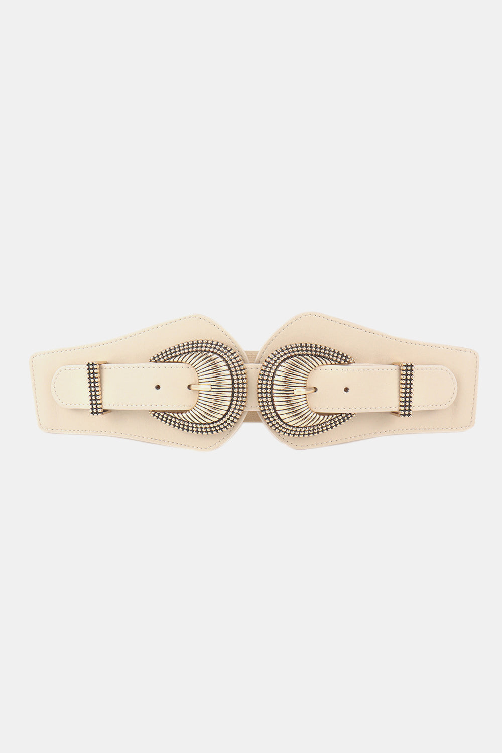 Shell Double Buckle Elastic Wide Belt  Belts- Doll Fits