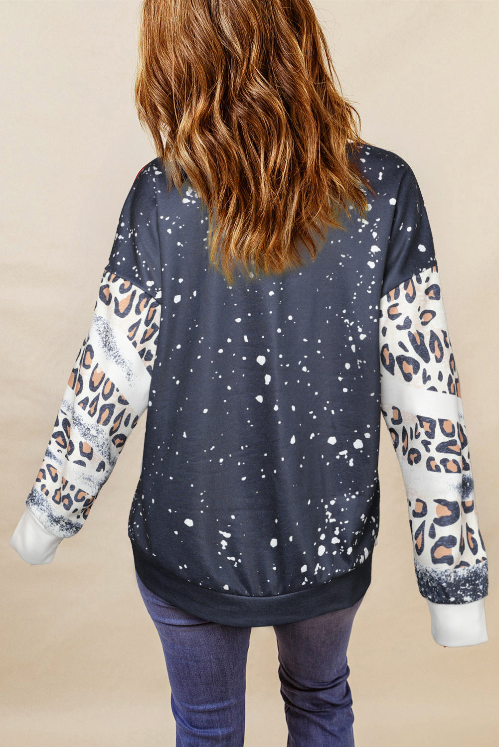 MAMA Lightning Graphic Leopard Sweatshirt  Shirts & Tops- Doll Fits