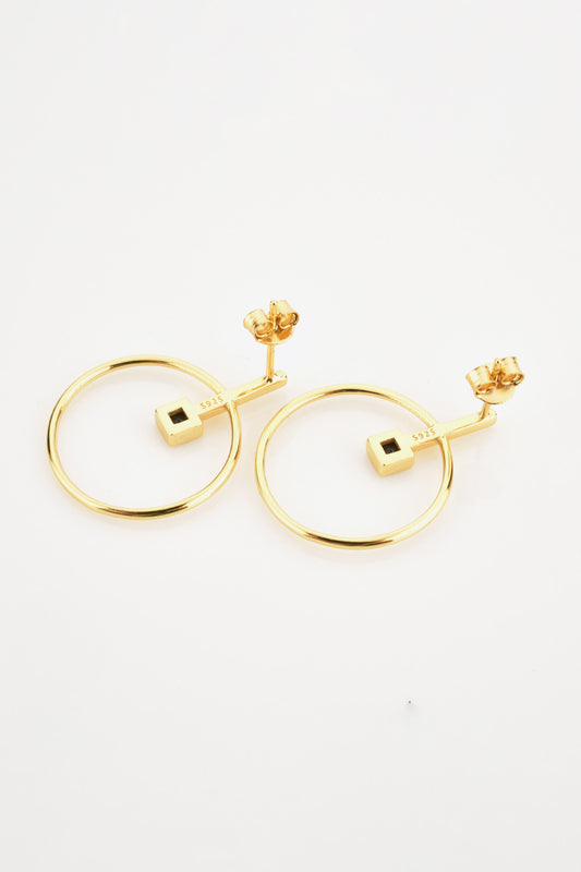 Zircon Decor 925 Sterling Silver Earrings  Earrings- Doll Fits