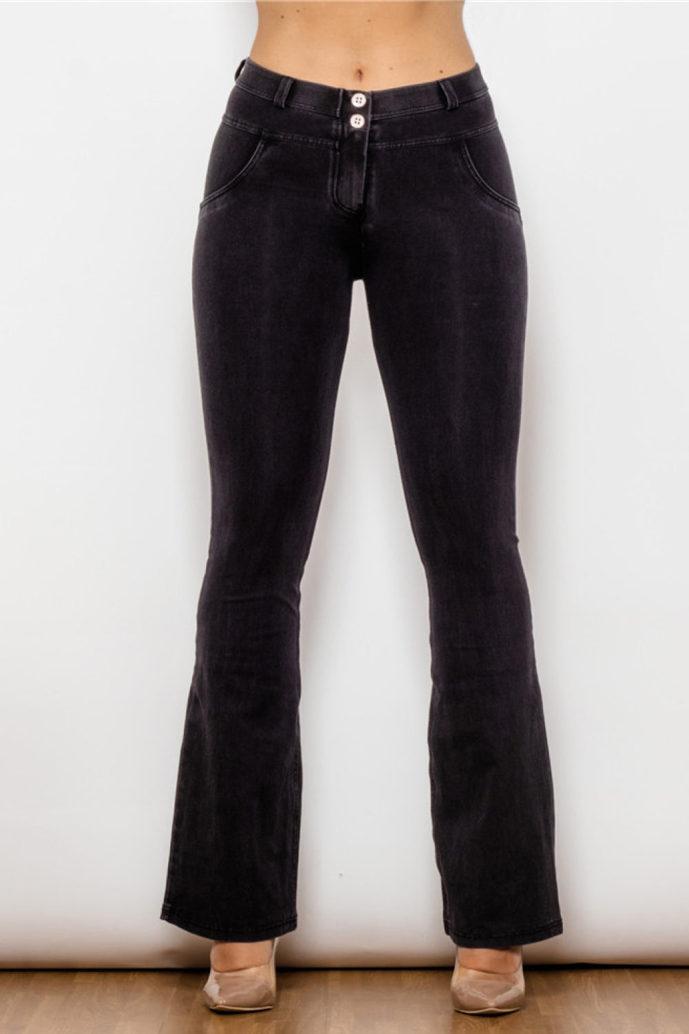 Buttoned Flare Jeans  Pants- Doll Fits