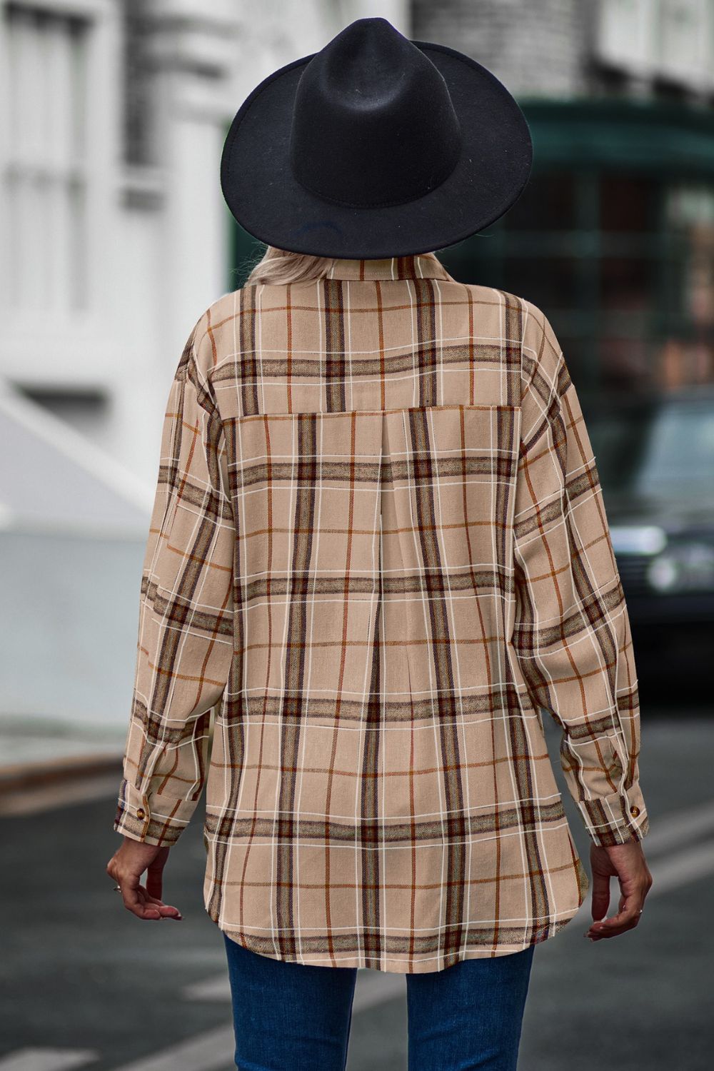 Plaid Long Sleeve Shirt  - Doll Fits