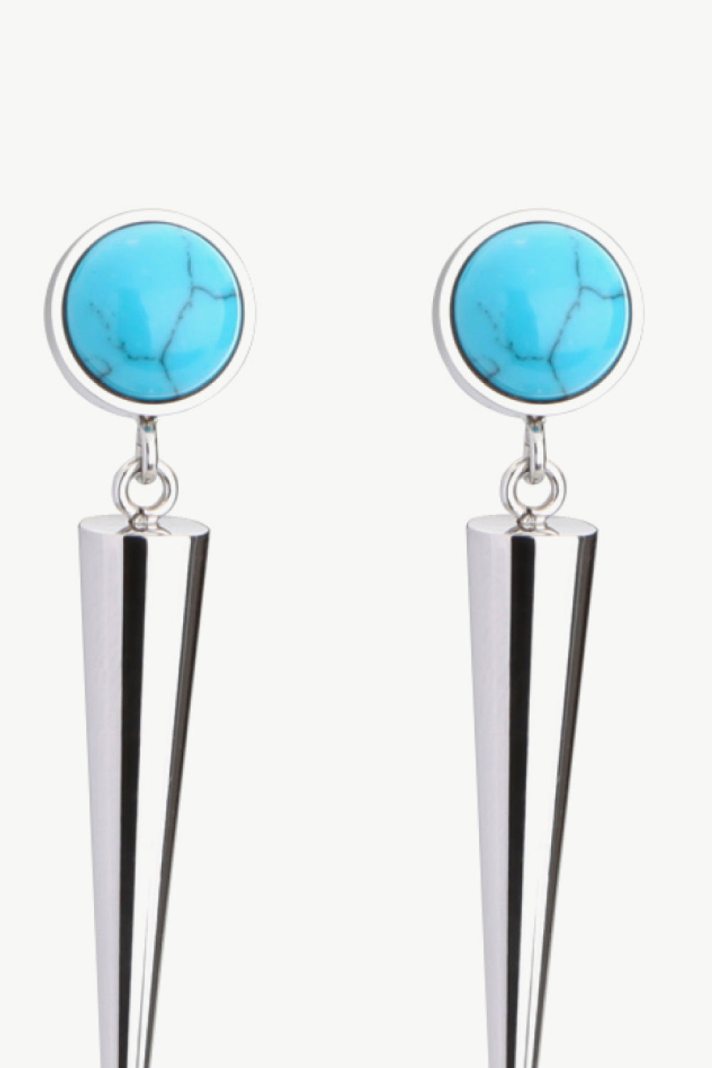 18K Stainless Steel Turquoise Drop Earrings  Earrings- Doll Fits