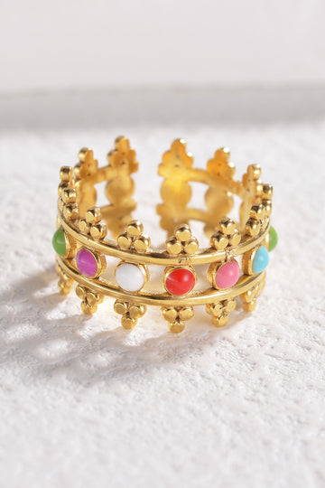 18K Gold Plated Open Ring  Rings- Doll Fits