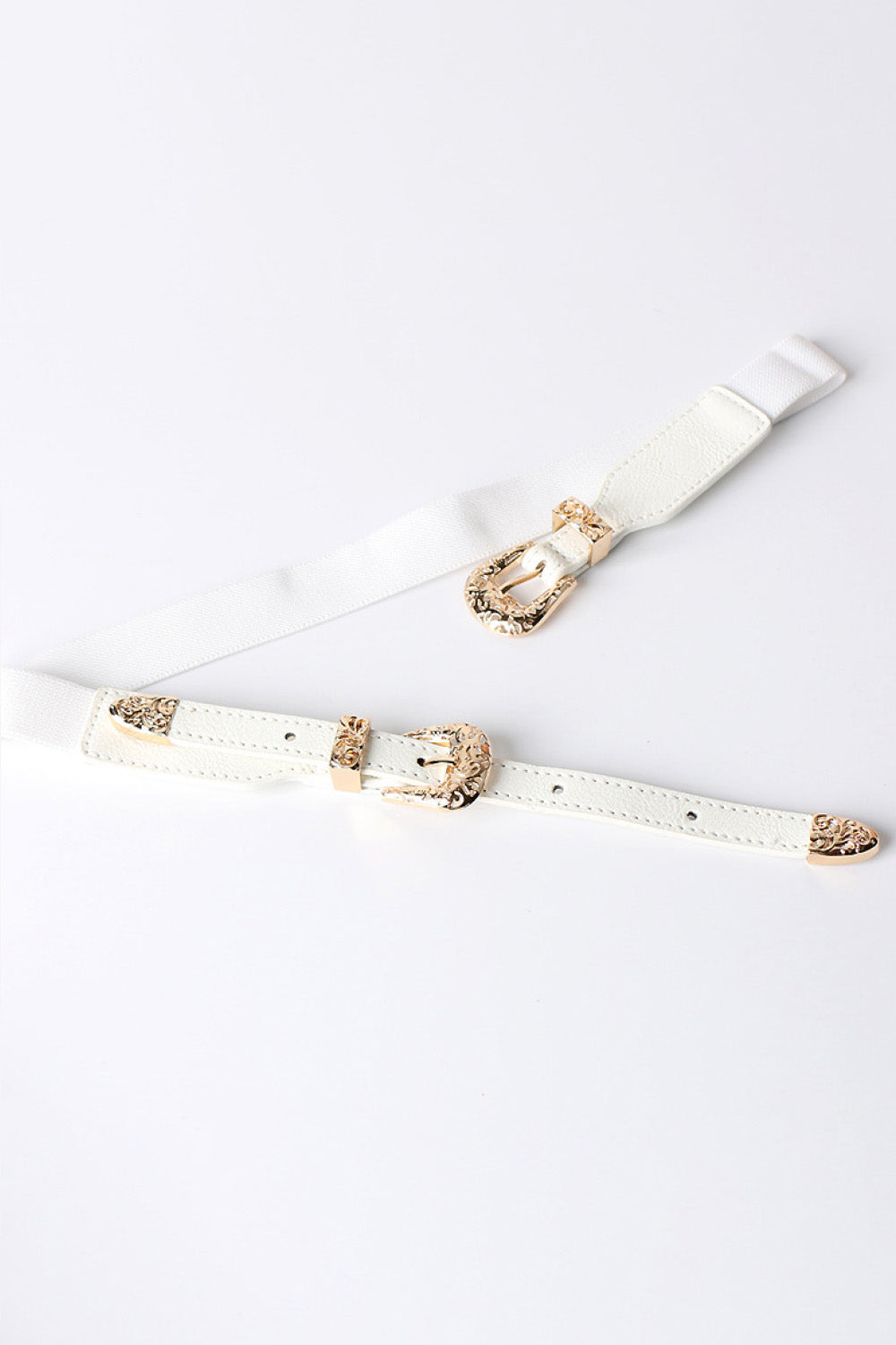 Double Buckle PU Leather Belt  Belts- Doll Fits