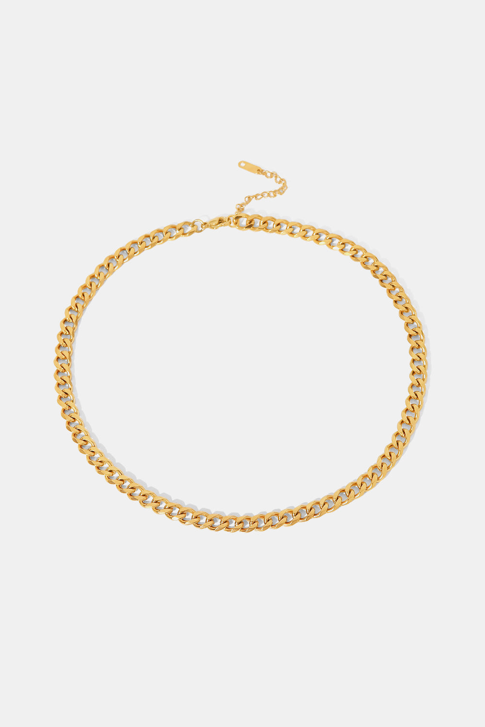 Minimalist 18K Gold Plated Curb Chain Necklace  Necklaces- Doll Fits