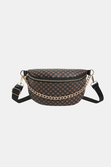 Printed PU Leather Sling Bag  - Doll Fits