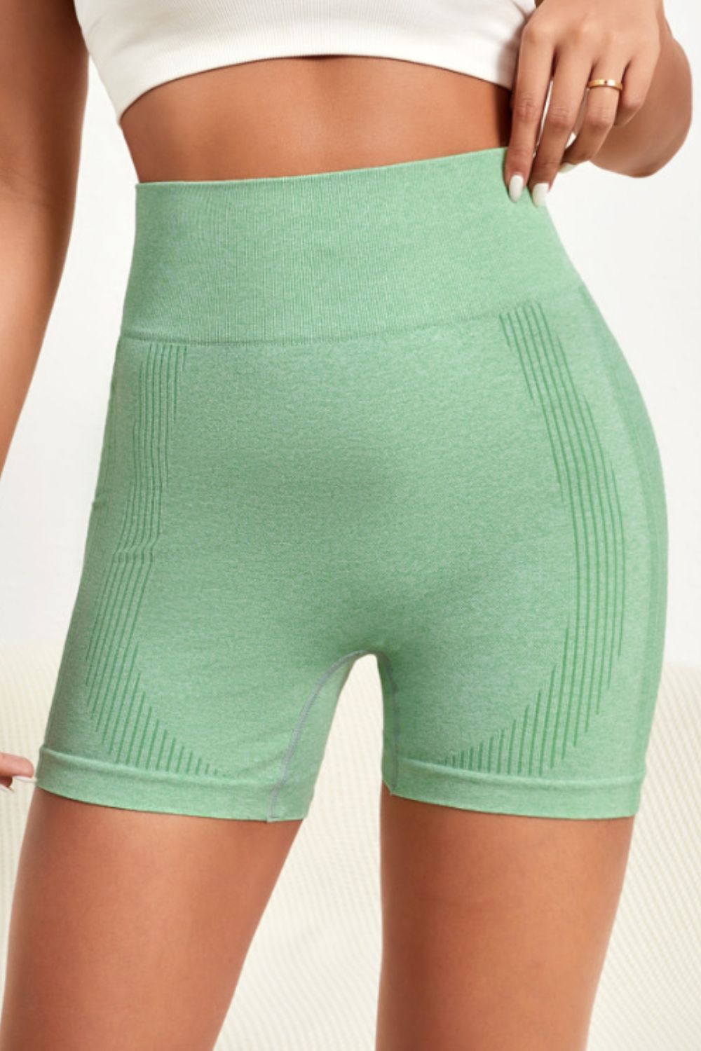 Wide Waistband Slim Fit Active Shorts  Activewear- Doll Fits