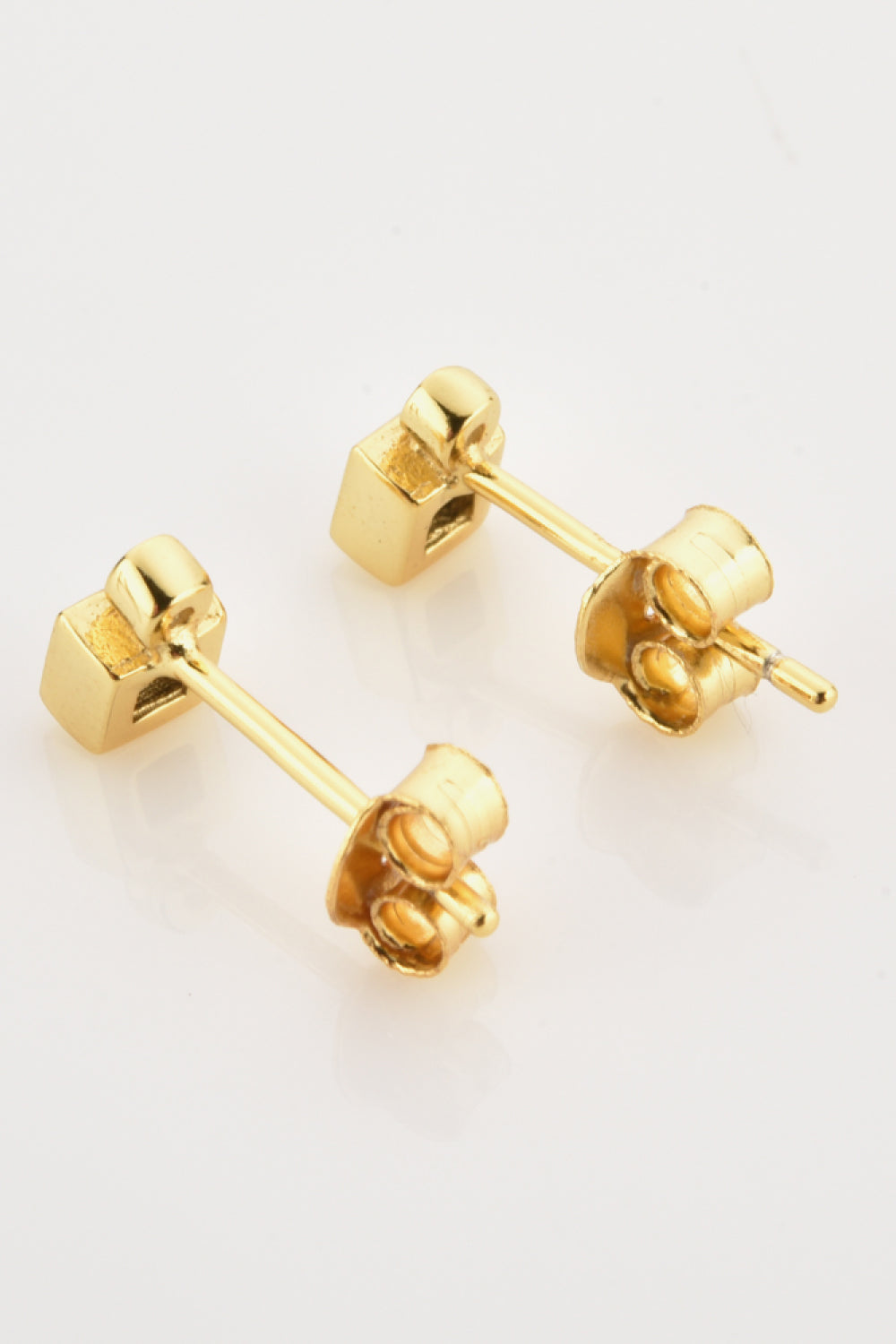 Inlaid Zircon Square 925 Sterling Silver Earrings  Earrings- Doll Fits