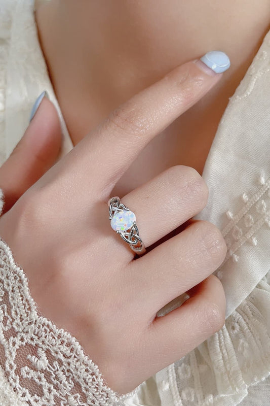 Crisscross 4-Prong Opal Ring  Rings- Doll Fits