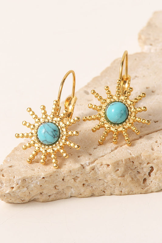 18K Gold Plated Sun-Shaped Earrings  Earrings- Doll Fits