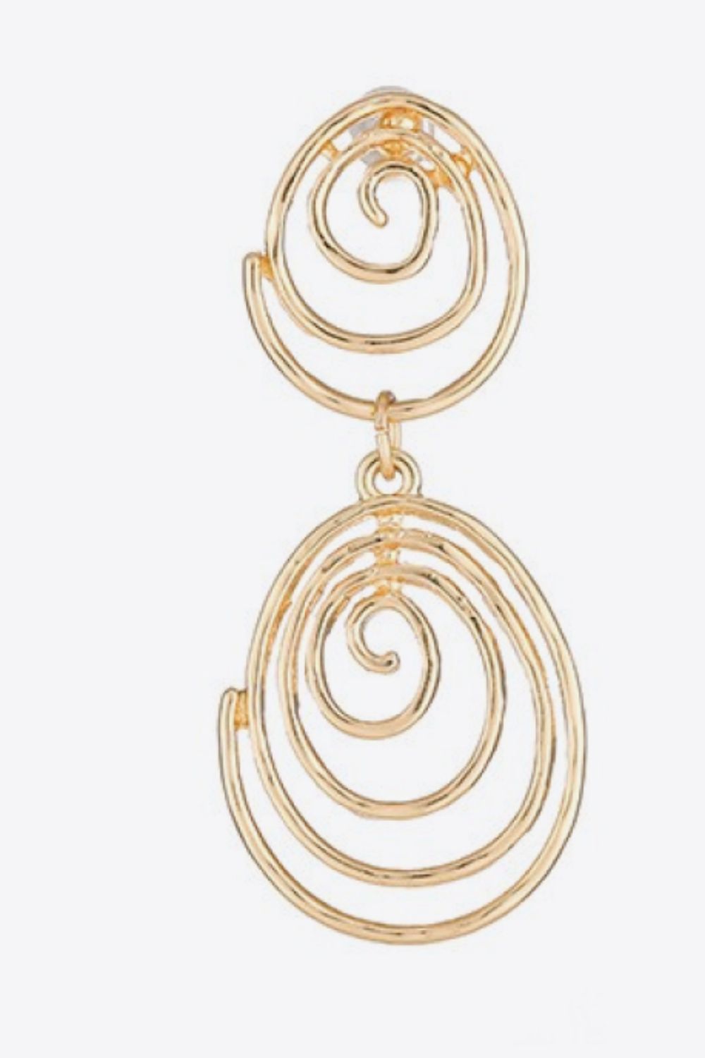 18K Gold-Plated Alloy Spiral Earrings  Earrings- Doll Fits