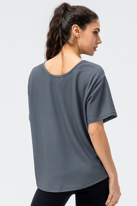 Round Neck Short Sleeve Active Tee  - Doll Fits