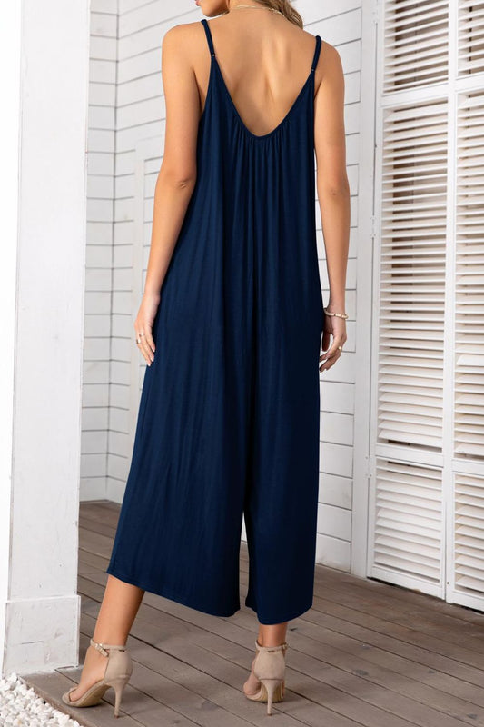 Spaghetti Strap Scoop Neck Jumpsuit  Jumpsuits & Rompers- Doll Fits