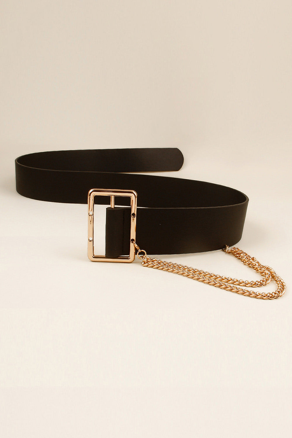PU Leather Wide Belt with Chain  Belts- Doll Fits