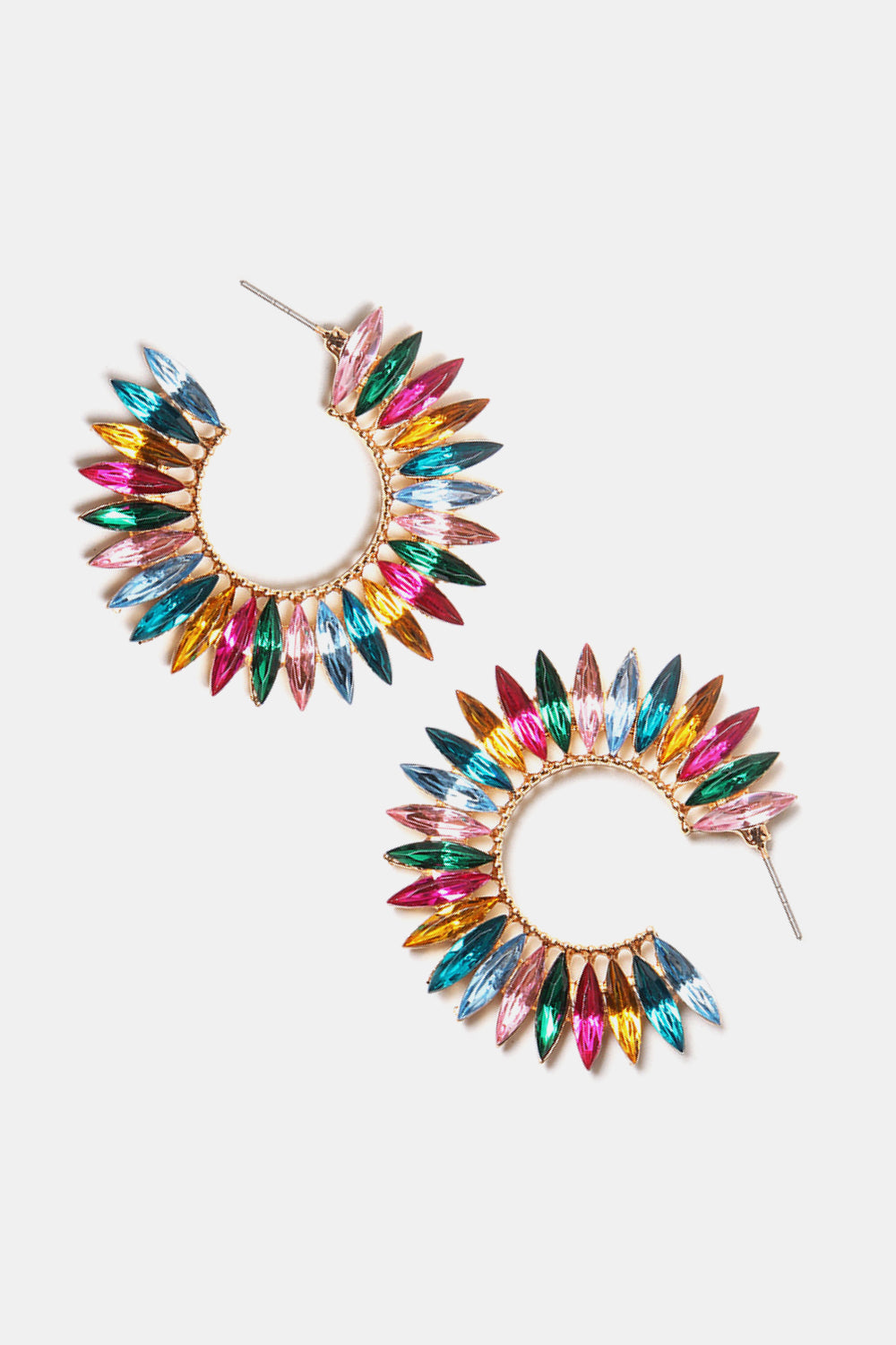 Zinc Alloy Acrylic C-Hoop Earrings  Earrings- Doll Fits