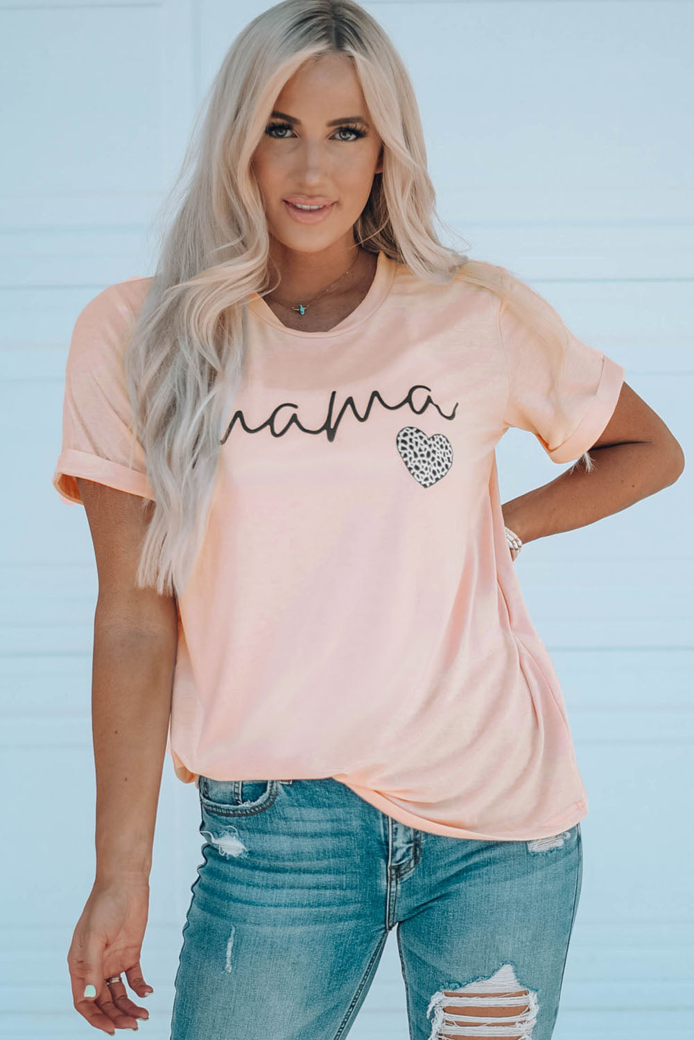 MAMA Heart Graphic Tee Shirt  Shirts & Tops- Doll Fits