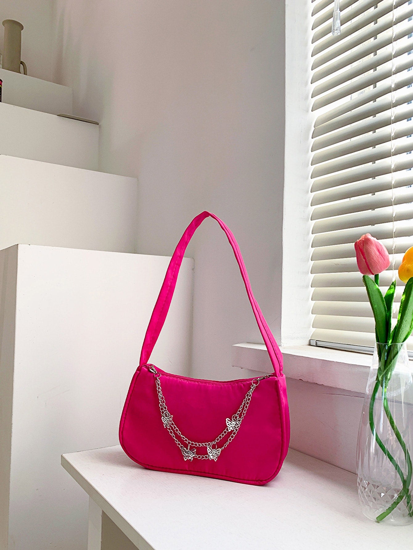 Butterfly Charm Polyester Hand Bag  Handbags- Doll Fits