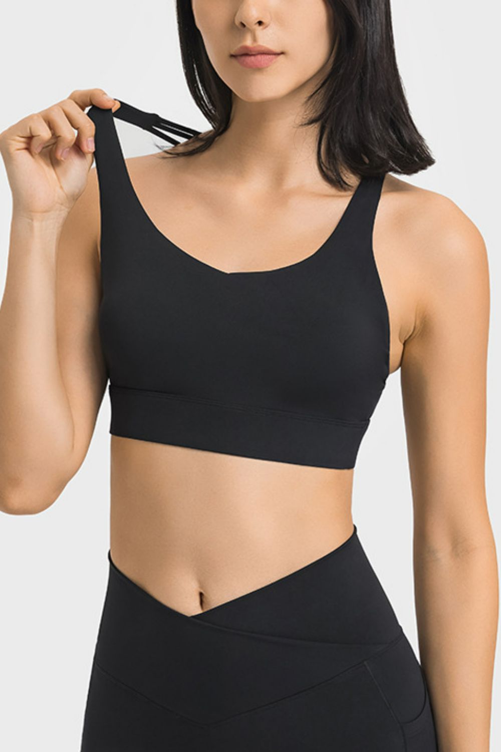 Breathable Crisscross Back Sports Bra  Activewear- Doll Fits