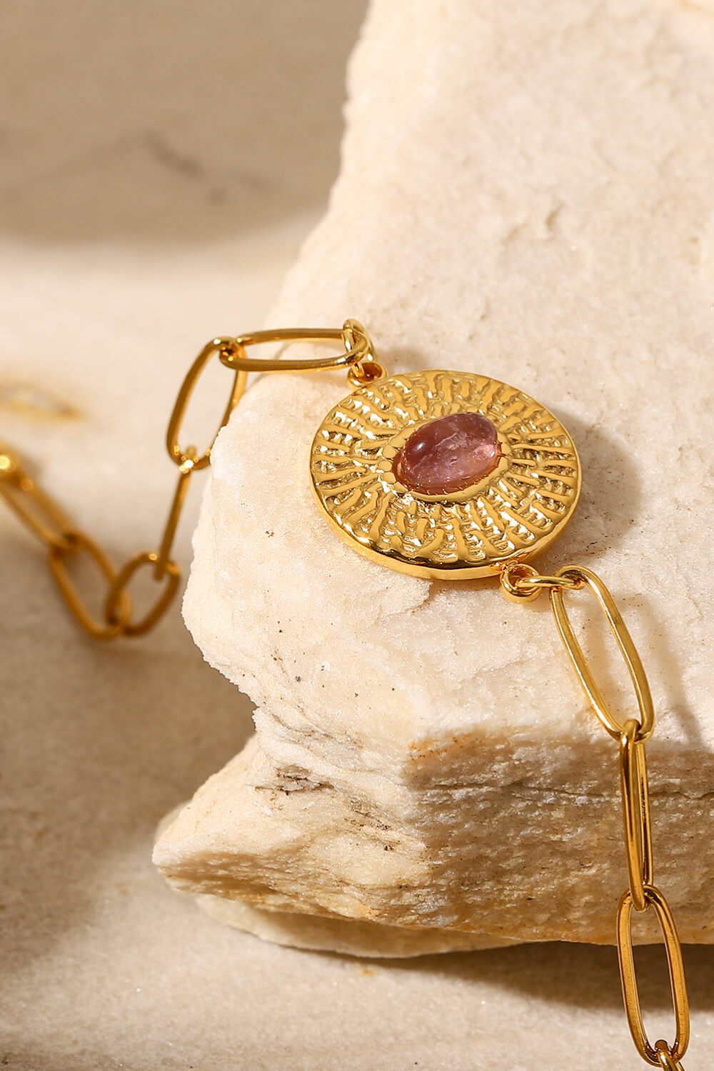 18K Gold Plated Paperclip Chain Bracelet  Bracelets- Doll Fits
