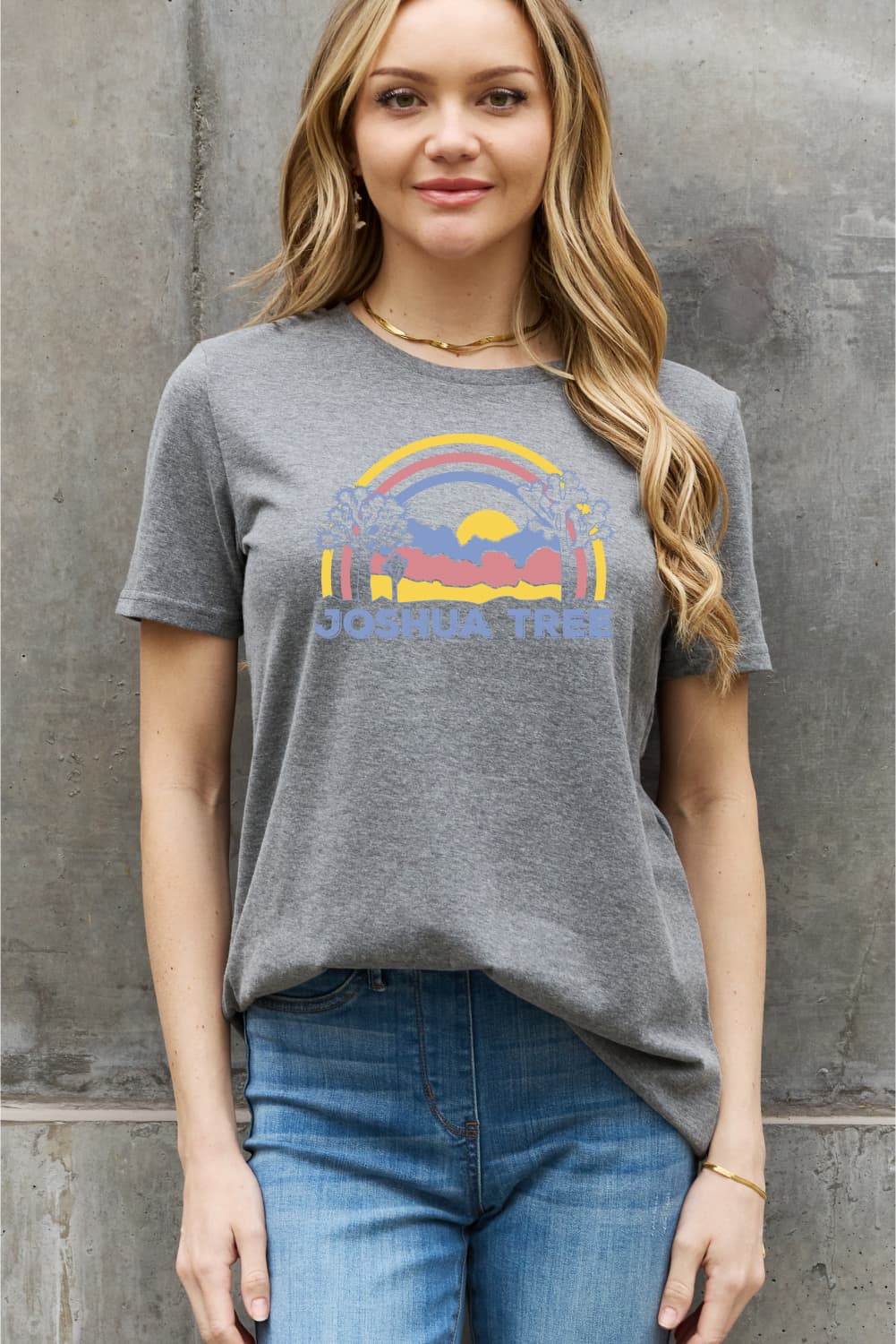 Simply Love Full Size JOSHUA TREE Graphic Cotton Tee  Shirts & Tops- Doll Fits