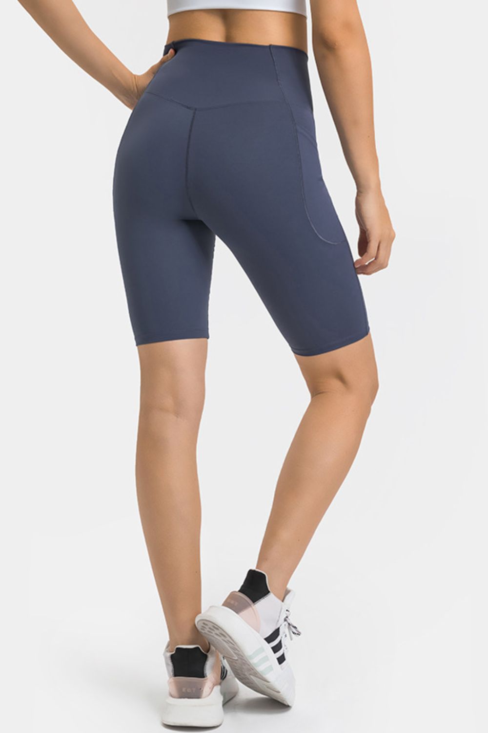High Waist Biker Shorts with Pockets  Activewear- Doll Fits