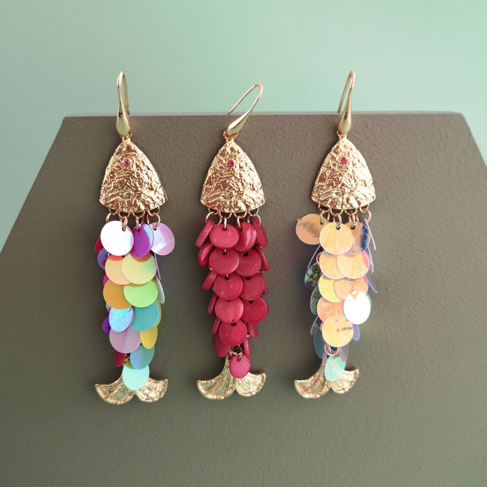 Fish Shape Dangle Earrings  Earrings- Doll Fits
