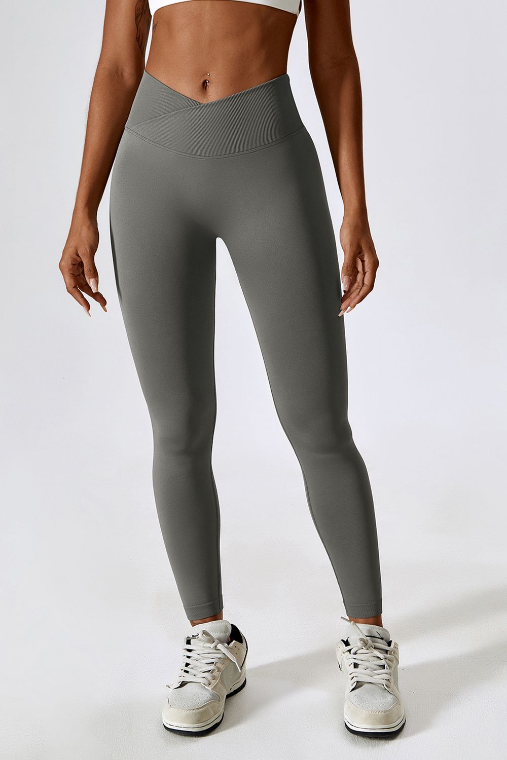 Slim Fit Wide Waistband Sports Leggings  - Doll Fits