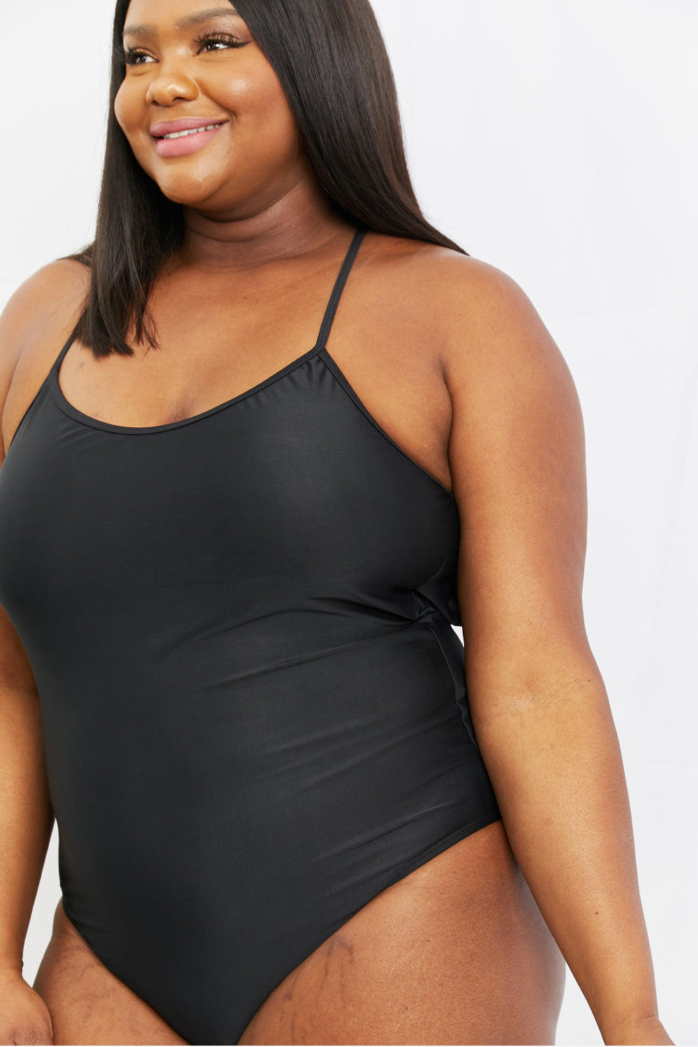 Marina West Swim High Tide One-Piece in Black  Swimwear- Doll Fits
