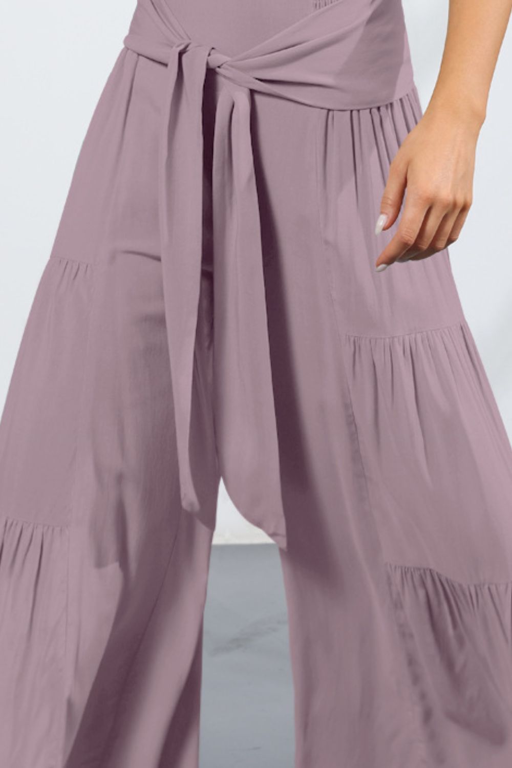 Tie Front Smocked Tiered Culottes  - Doll Fits