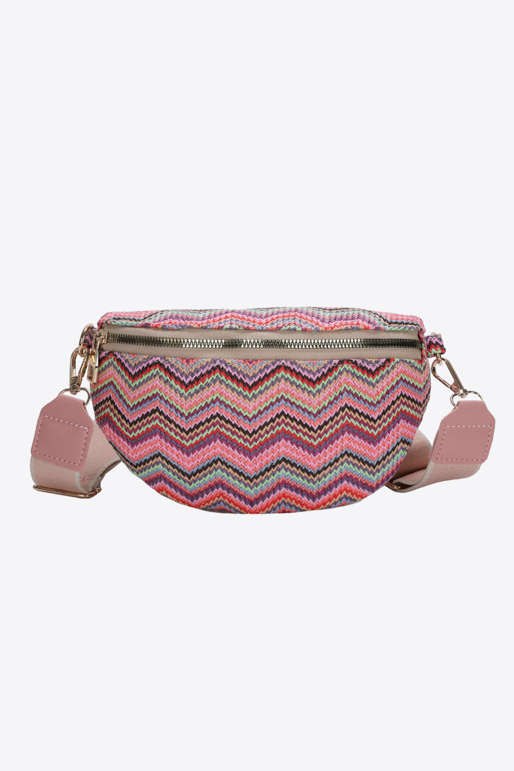 Chevron Straw Sling Bag  Handbags- Doll Fits