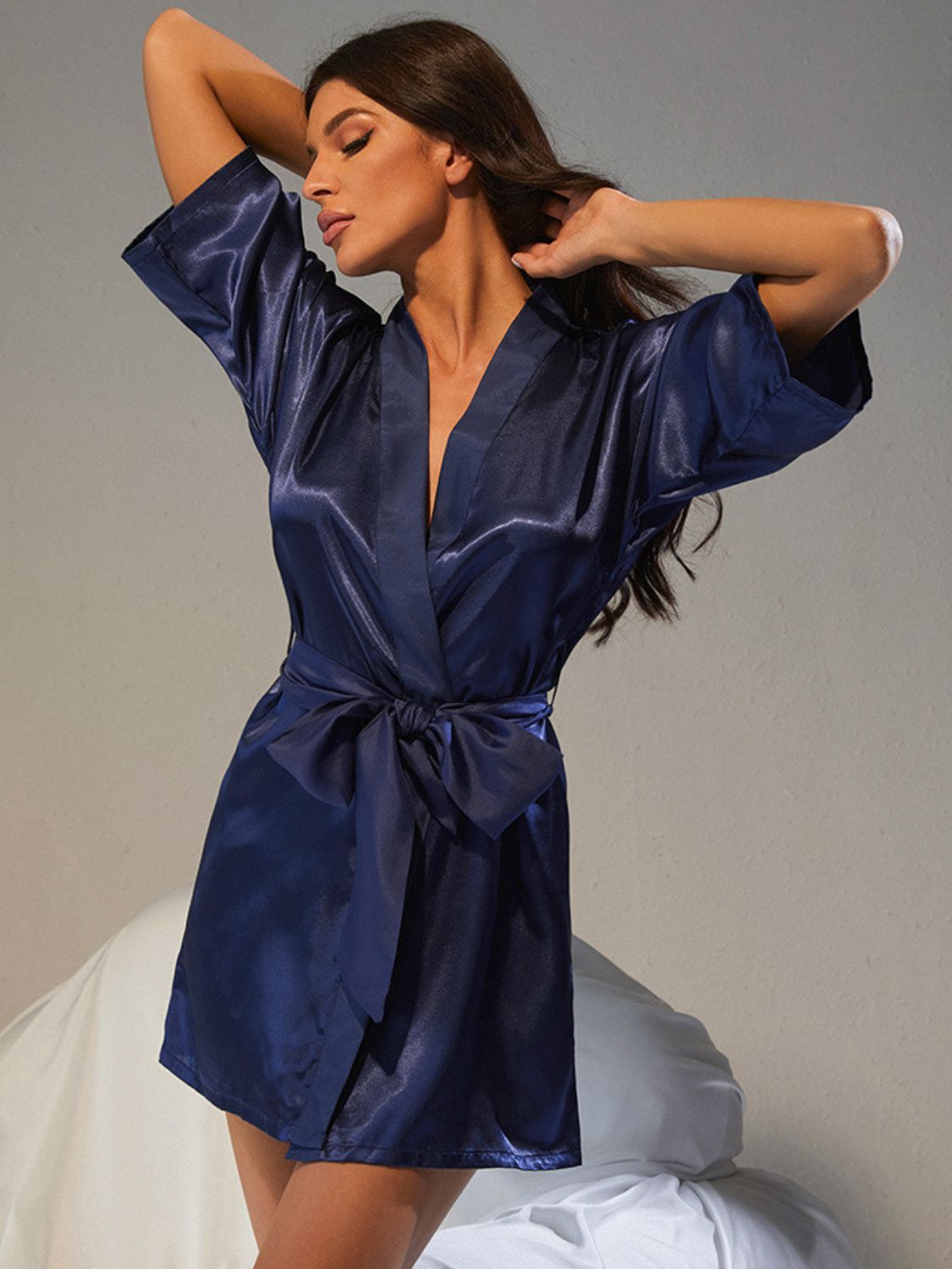 Belted Half Sleeve Robe  - Doll Fits